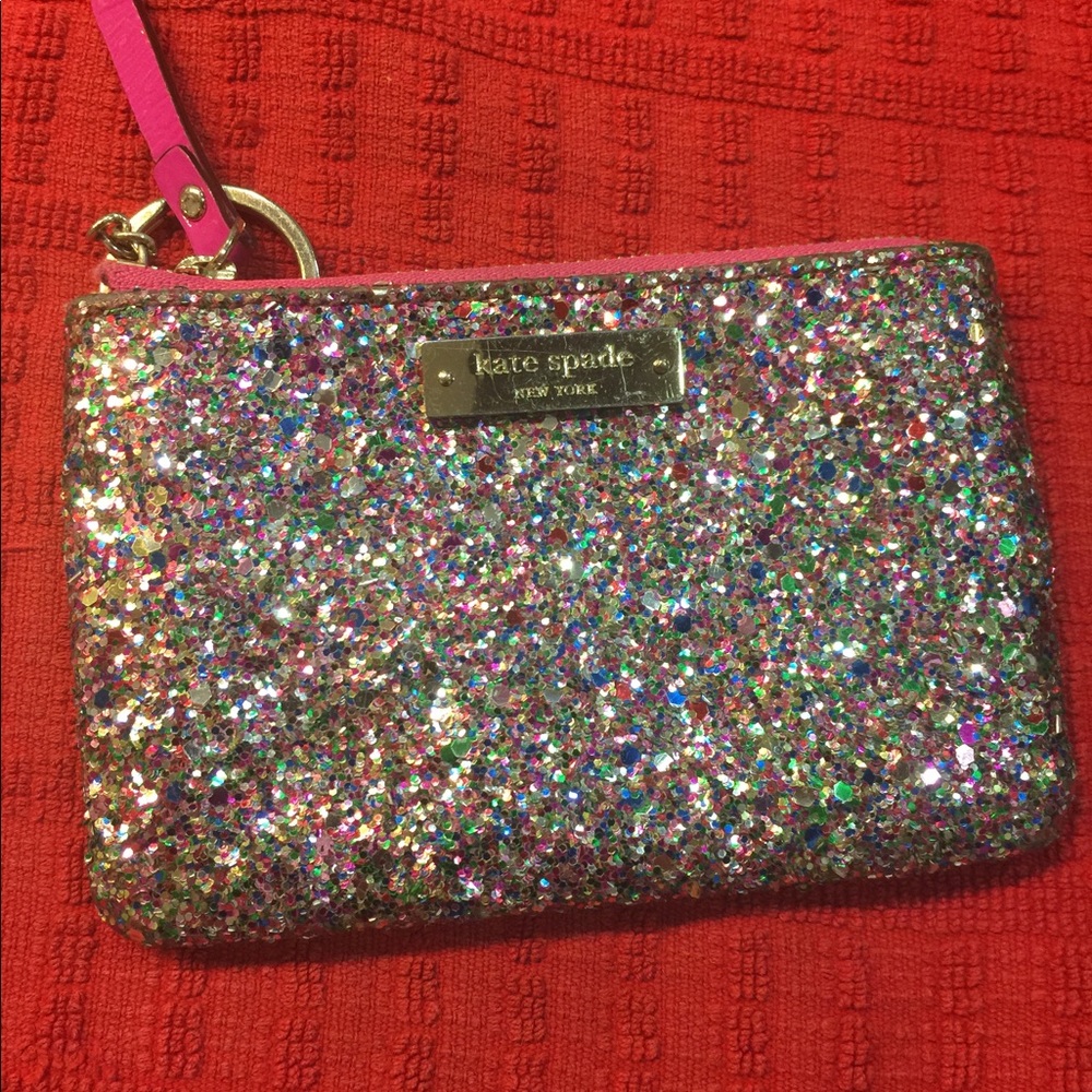 Kate space multi glitter confetti keychain